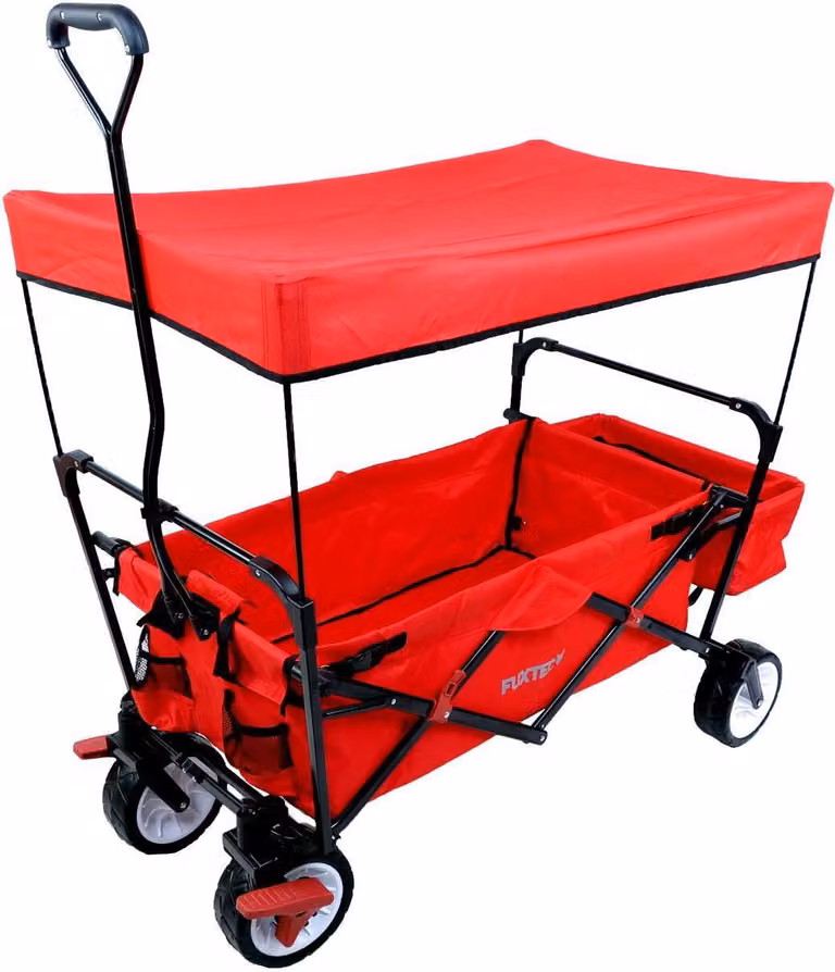 Carrello da giardino pieghevole da campeggio / spiaggia per la spesa FUXTEC CT350 ROSSO Rot