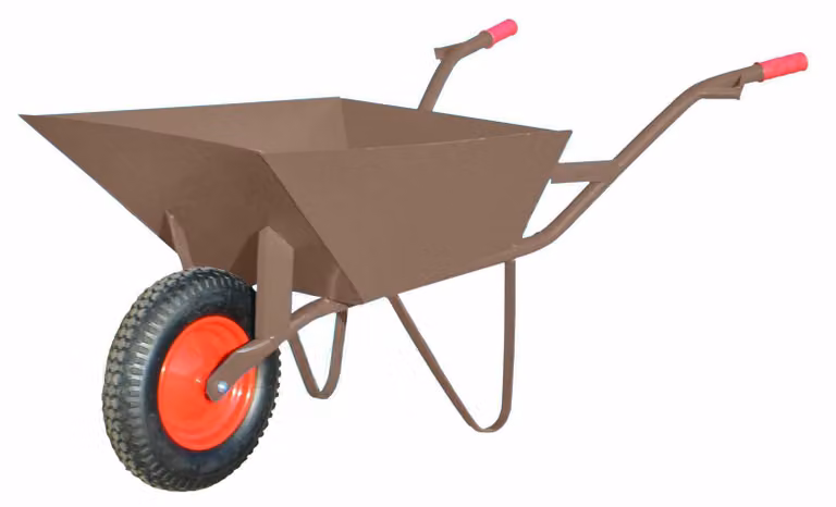 Carriola da cantiere 85 L, 1,5 mm, marrone