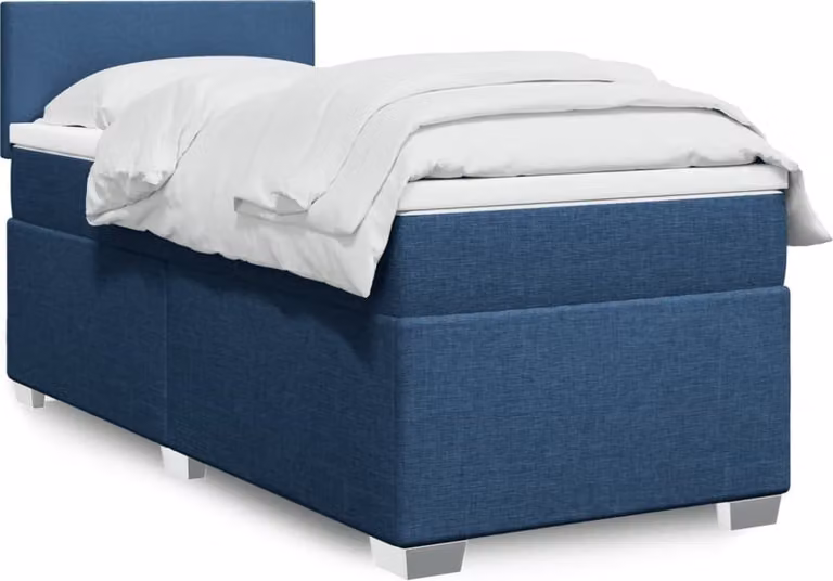 Maison Exclusive - Letto boxspring con materasso blu 90x200 cm Tessuto