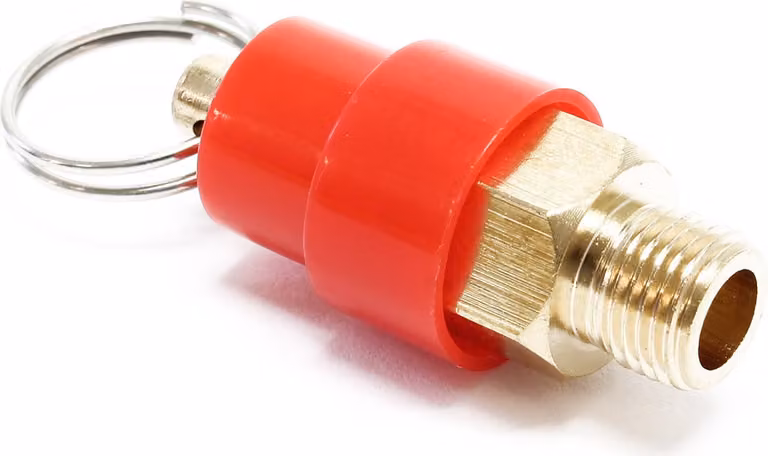 Ricambio Wiltec per compressore per aerografo AS186 / AS189 / AS196 / AS196A - Valvola di sicurezza - valvola di ricambio con filettatura 9,51 mm (⅛″), accessorio per aerografo