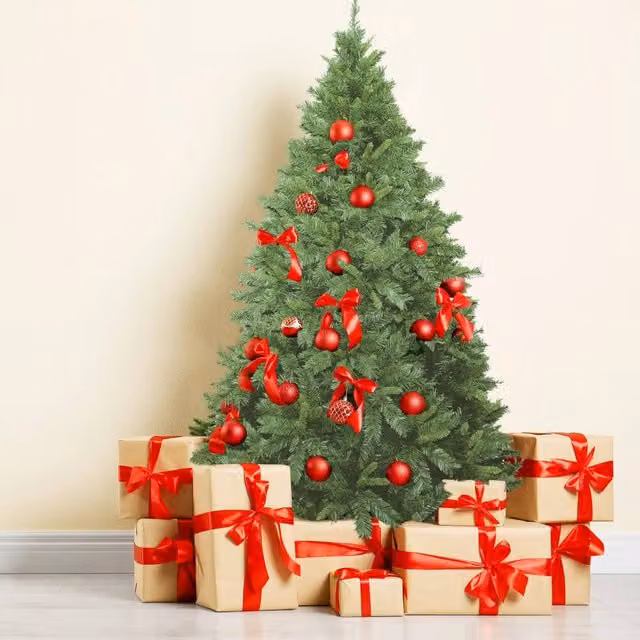 Albero di Natale Candy Cane DMORA Verde, Altezza: 150 cm