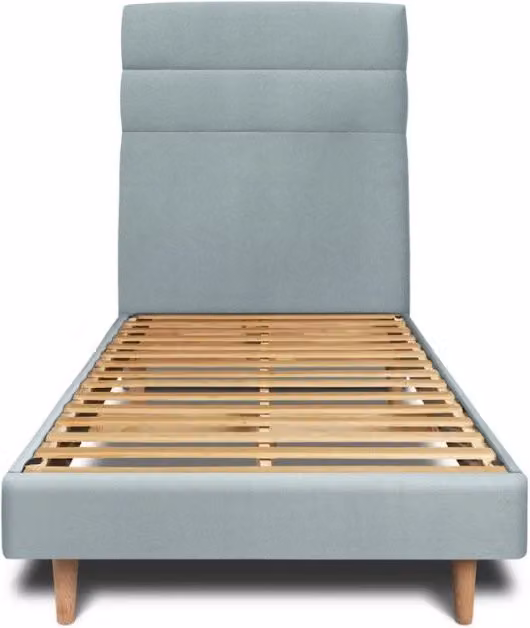 Letto 90x200 cm con testiera in linea - Tessuto velluto