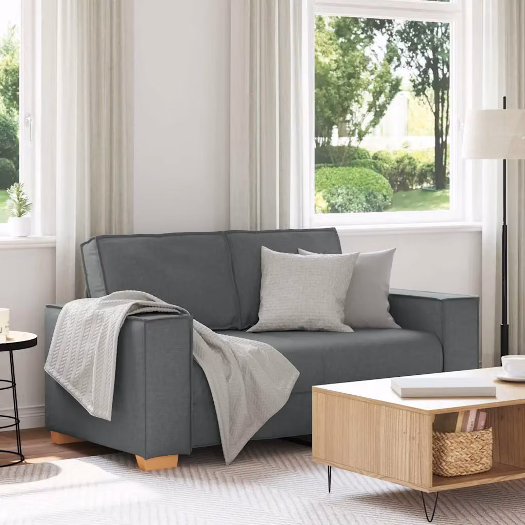 Divano a 2 posti vidaXL moderno in tessuto grigio L: 160 cm, P: 78 cm, H: 84 cm