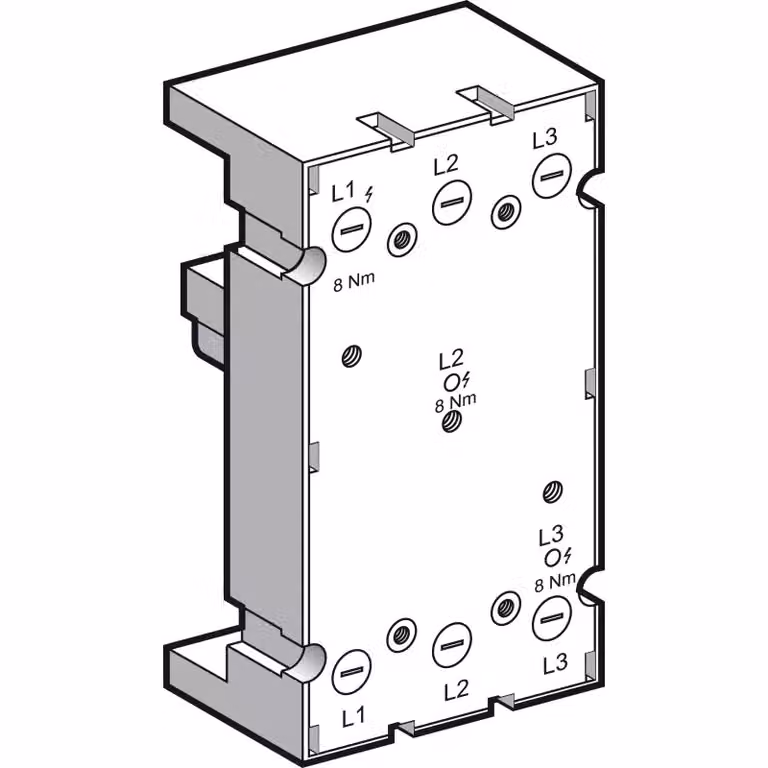 Adattatore Schneider Electric per sistema a sbarre – 3 poli – da 60 a 150 A – 60 mm LA9ZA32600