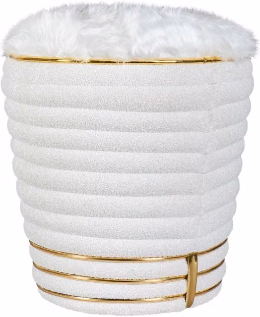 Pouf Doric 310 con trapuntatura e dettagli oro