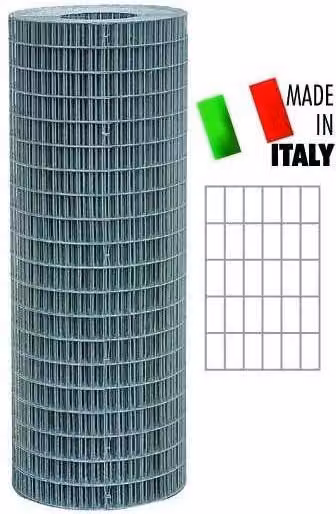 Rete elettrosaldata in acciaio zincato grigio Vigour con maglie da 75 x 60 mm, H: 25 cm, L: 200 cm
