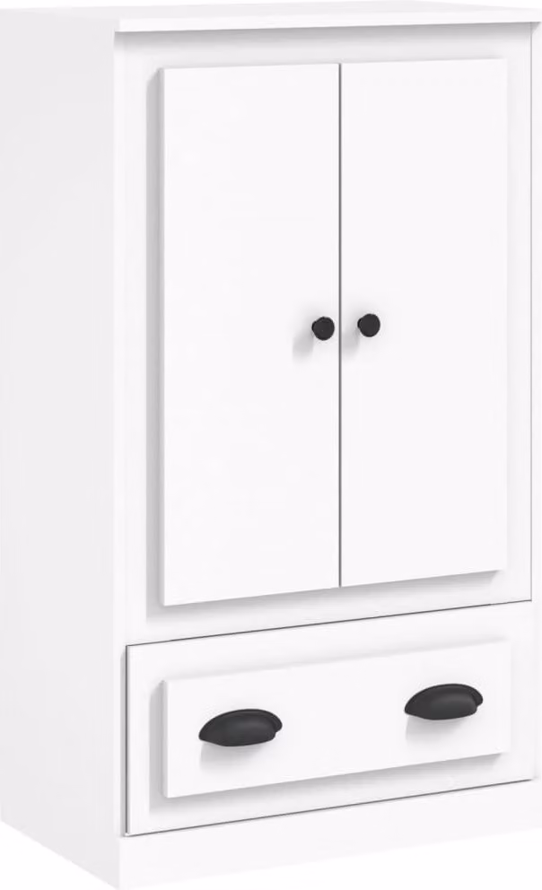 Credenza Bianca 60x35,5x103,5 cm in Legno Multistrato