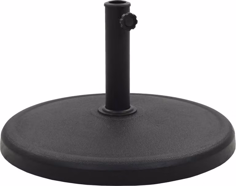 The Living Store Base per ombrellone rotonda 19 kg in poliresina nera