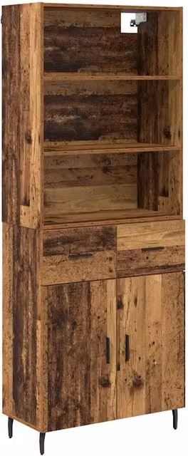 Credenza | Madia | Buffet da pranzo | Armadio da pranzo con cassetto Legno vecchio 69,5 x 34 x 180 cm