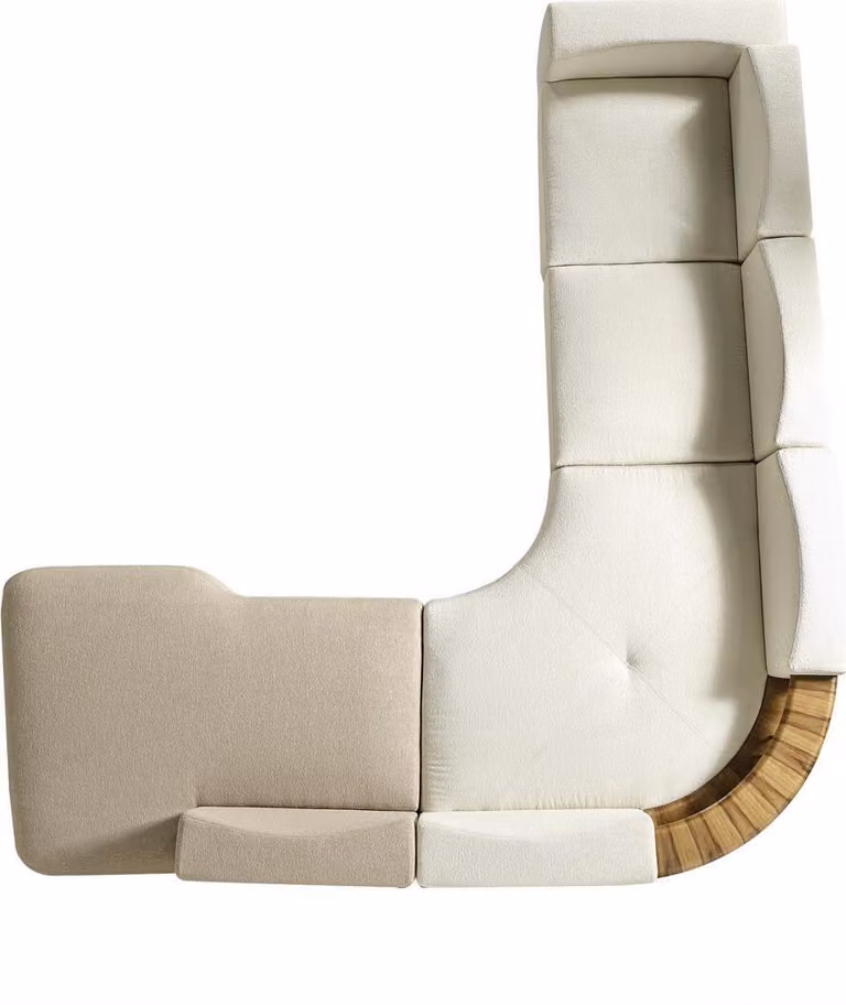 Ecksofa L-Form Wohnzimmer Stil Modern Polster Holz Textil Eckgarnitur
