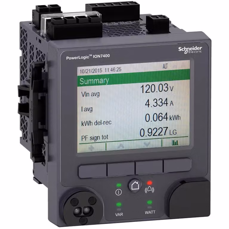Analizzatore di rete Schneider Electric PowerLogic ION7410, CC, modello da incasso frontale 96 x 96, display METSEION7410