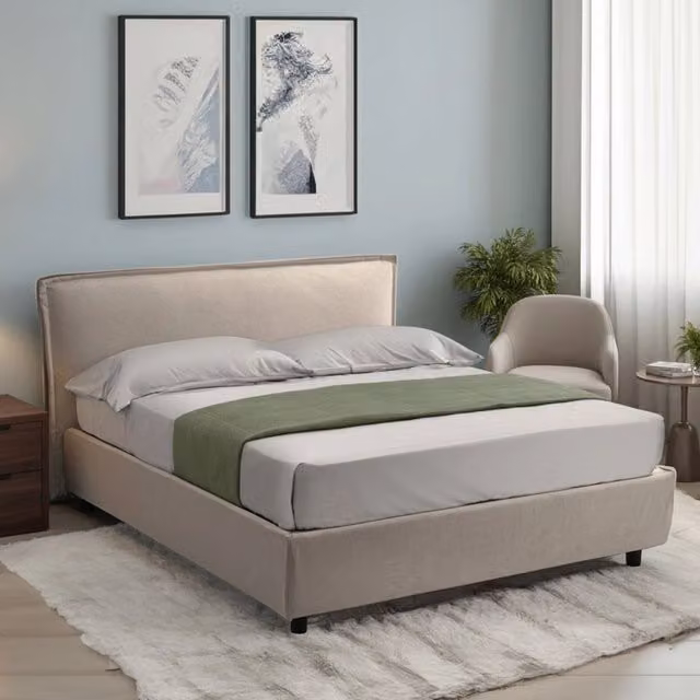 Letto alla francese Broni con materasso incluso, base contenitore lift-up, Grigio, L 120 x P 200 cm – 1