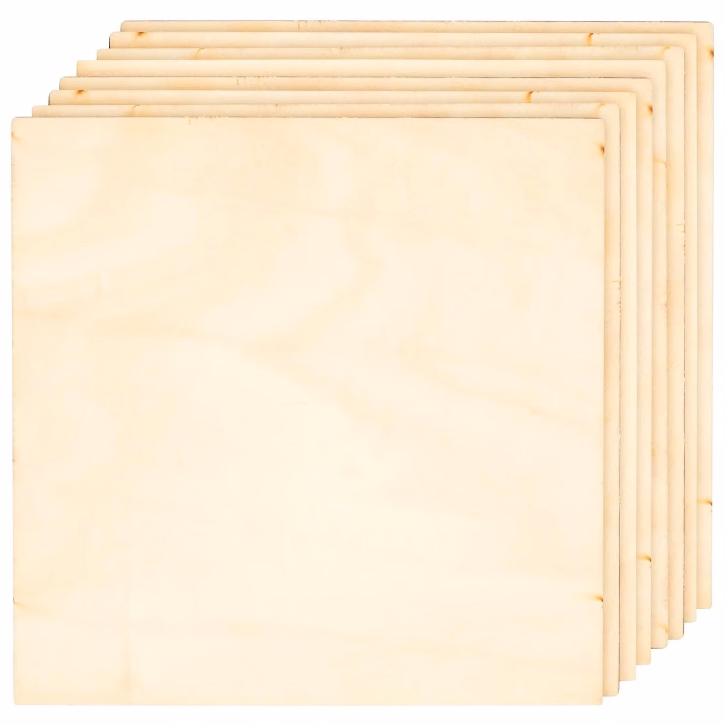 Confezione da 8 pannelli multistrato di legno di tiglio - Lastre sottili - Materiale di rivestimento in legno - Artigianato fai-da-te - Decorazioni per matrimoni - Colore naturale - Lastre di legno