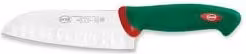 Coltello Santoku Sanelli Olivato in Acciaio Inox Verde e Cromo, Lama 16 cm – 1