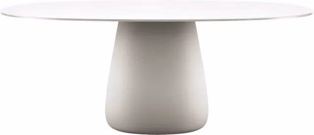 Qeeboo Cobble Tavolo ovale in HPL opaco L: 109 cm, P: 75 cm