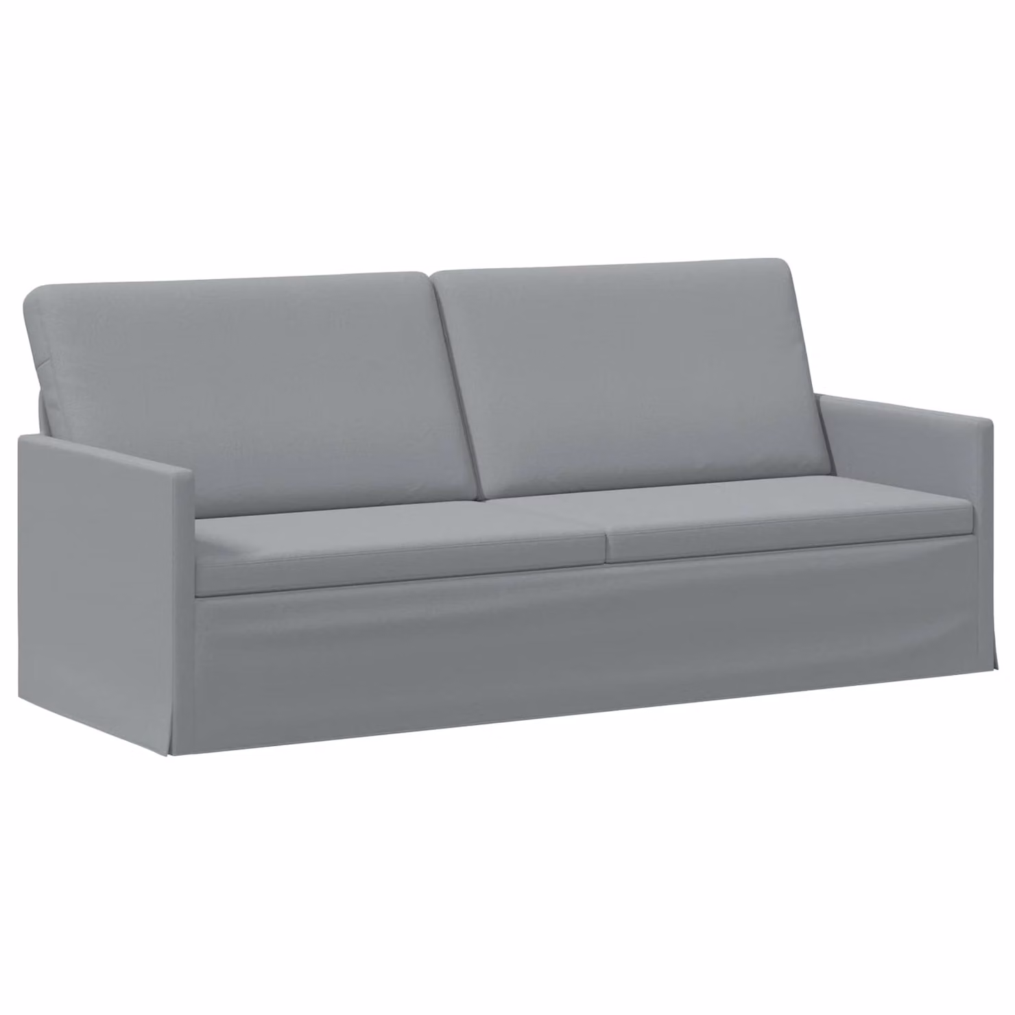 vidaXL Divano a 3 posti moderno in tessuto grigio con struttura in metallo L: 190 cm, P: 81 cm, H: 82 cm