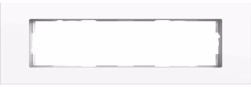 Cornice di copertura Gira a 2 moduli senza manopola Gira Esprit in alluminio bianco puro (laccato) 1002403