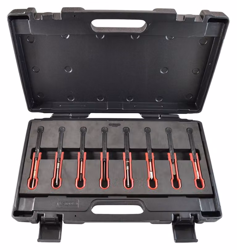 KS TOOLS Set di attrezzi per lo sblocco dell'auto per i veicoli di vecchia generazione, 8 pezzi - 154.0145