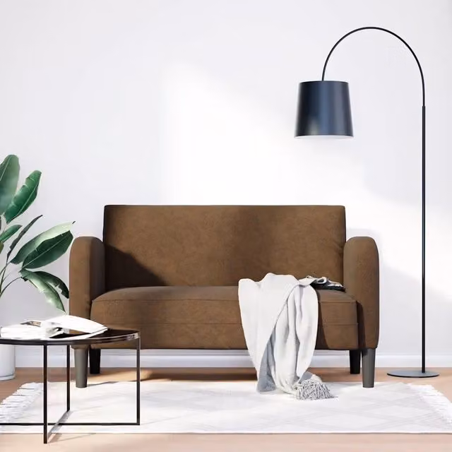 Divano Divanetto-Sofa Marrone 110 cm in Similpelle