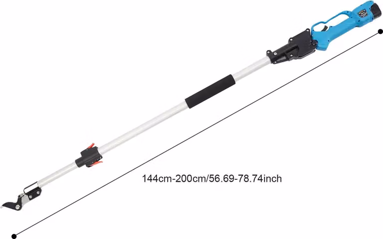 Potatore elettrico da giardino a batteria, motore brushless da 500 W, taglio efficiente, blu