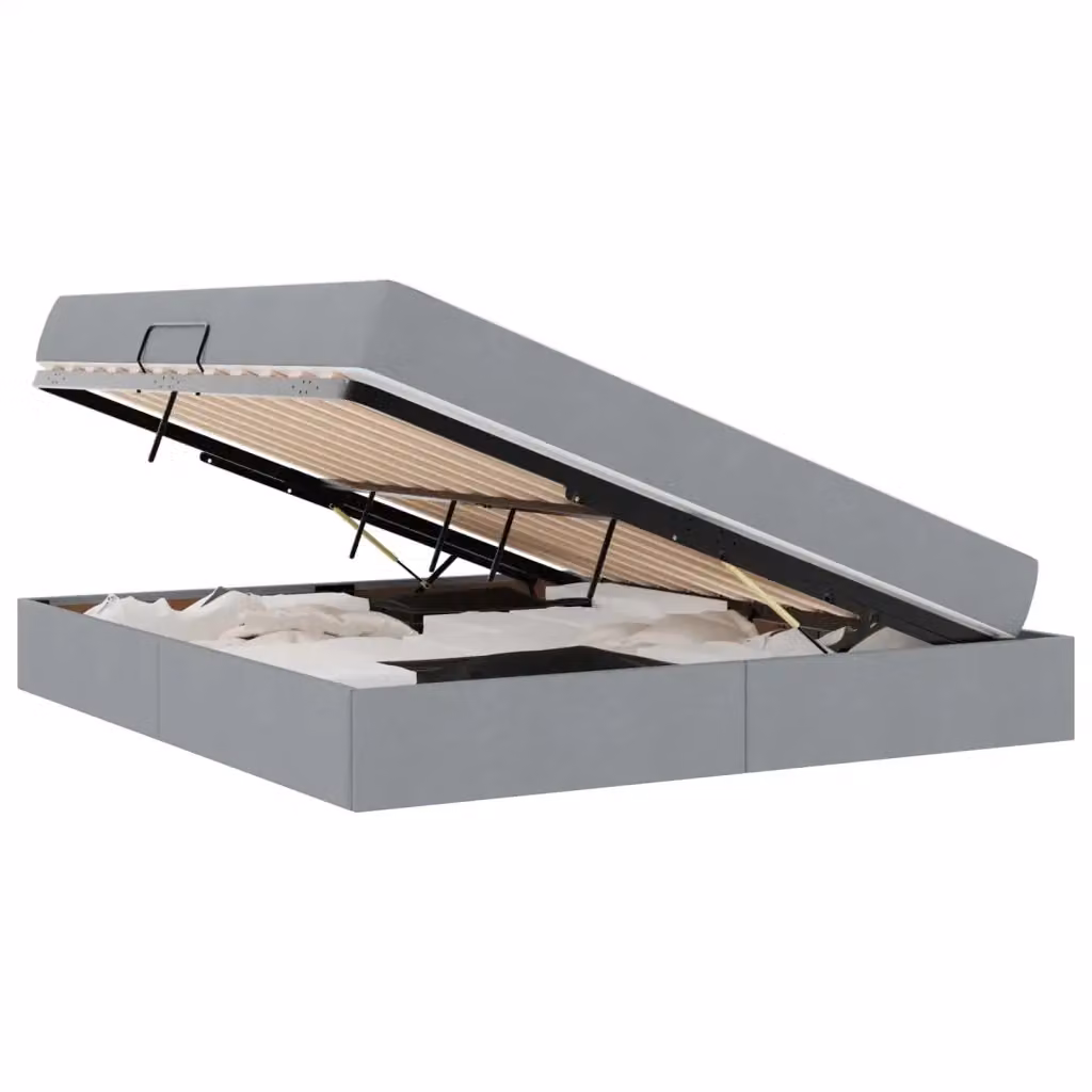 Letto con contenitore e materasso vidaXL Grigio e Nero L/P/H: 160 x 200 x 280 cm – 2