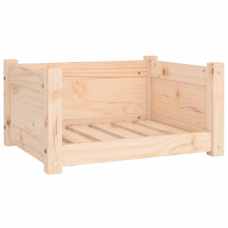 Letto per cani 55,5x45,5x28 cm in legno massello di pino