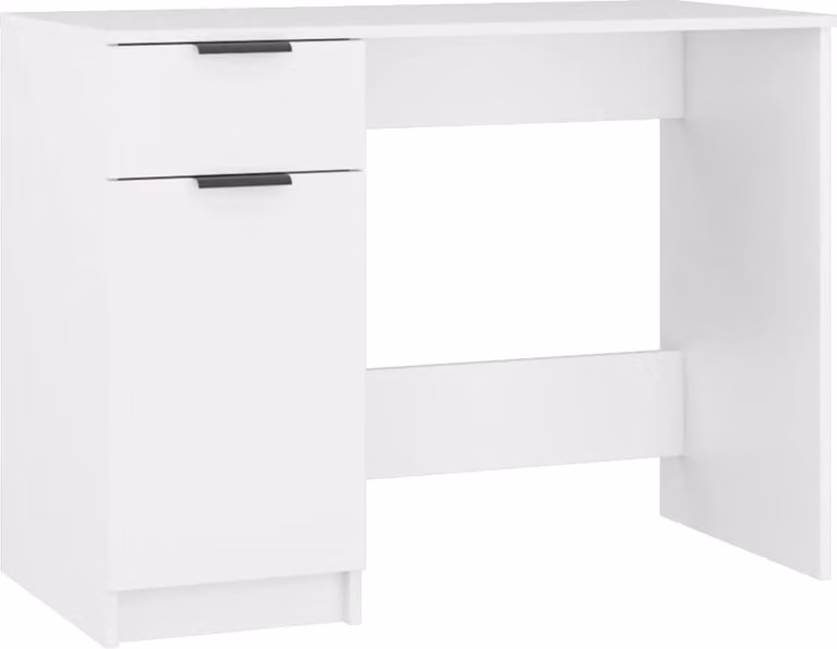 Scrivania Bianca 100x50x75 cm in Legno Multistrato