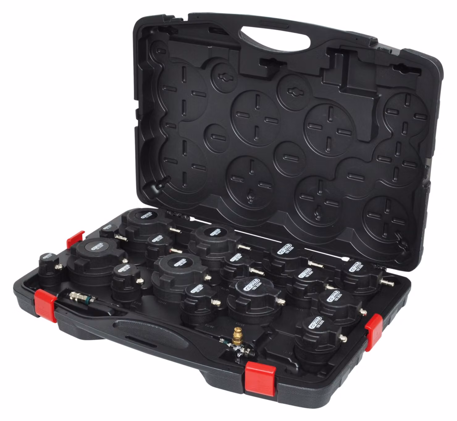 KS TOOLS Kit di prova del sistema aria di sovralimentazione da 17 pezzi - 150.2520