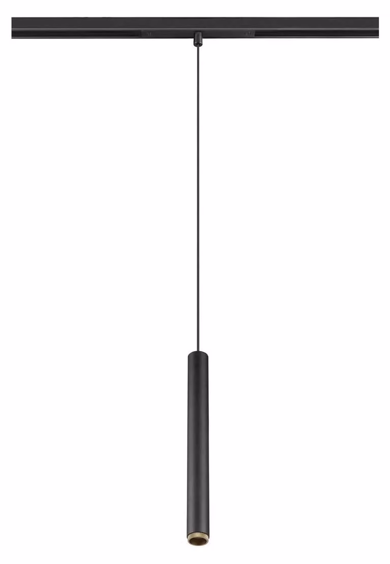 SLV GRIP! S, apparecchio a sospensione 48V, lunghezza sospensione 200 cm, 3000 K, 29°, DALI, nero / oro 1008461