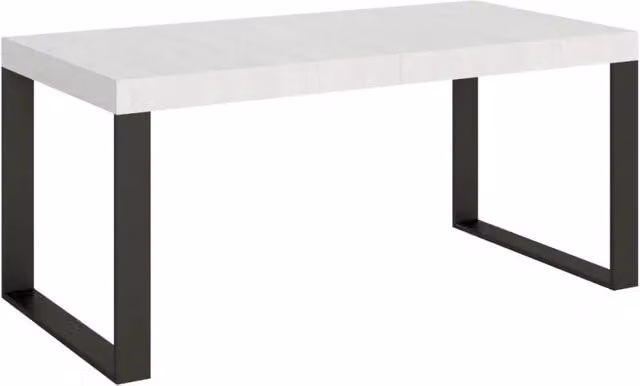 Tavolo allungabile 180/284x90 cm Tecno colore bianco frassino gambe antracite