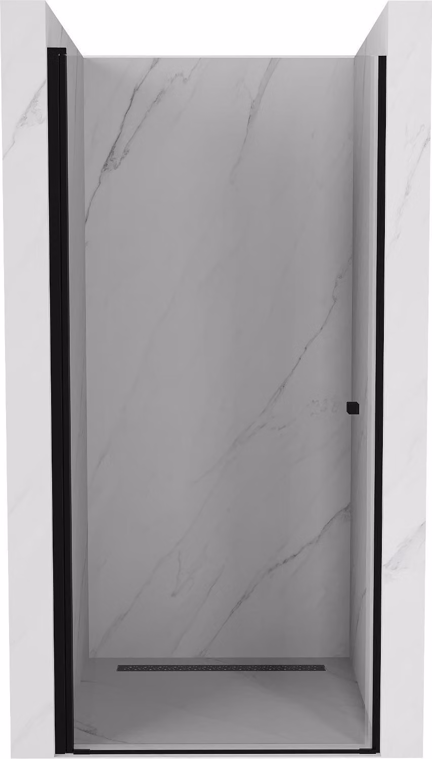 Mexen Pretoria porta doccia a battente 80 cm, trasparente, nero - 852-080-000-70-00