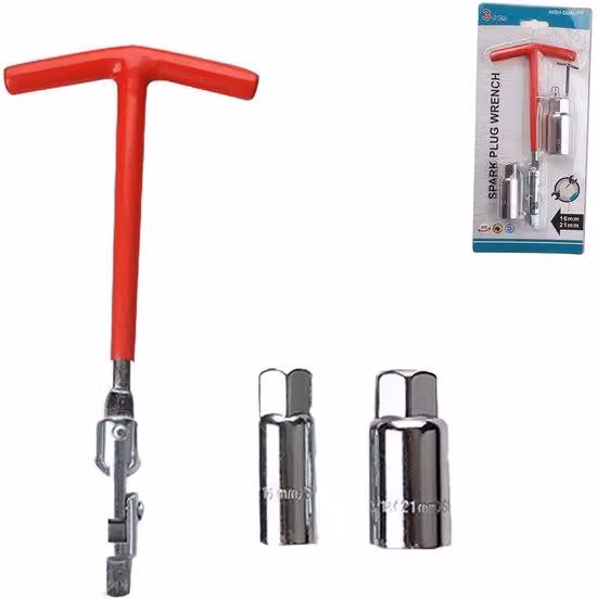 Set di chiavi Acciaio al carbonio - 16 mm/21 mm, rosse - 3 pezzi - Set di utensili