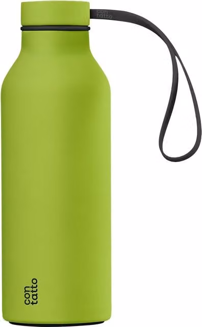 Borraccia Termica Con-Tatto in Acciaio Isolata, Disponibile in Nero e Verde, Capacità 500 ml