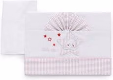 Set di lenzuola per culla e carrozzina Italbaby 3 pezzi Rosa con fantasia stelle