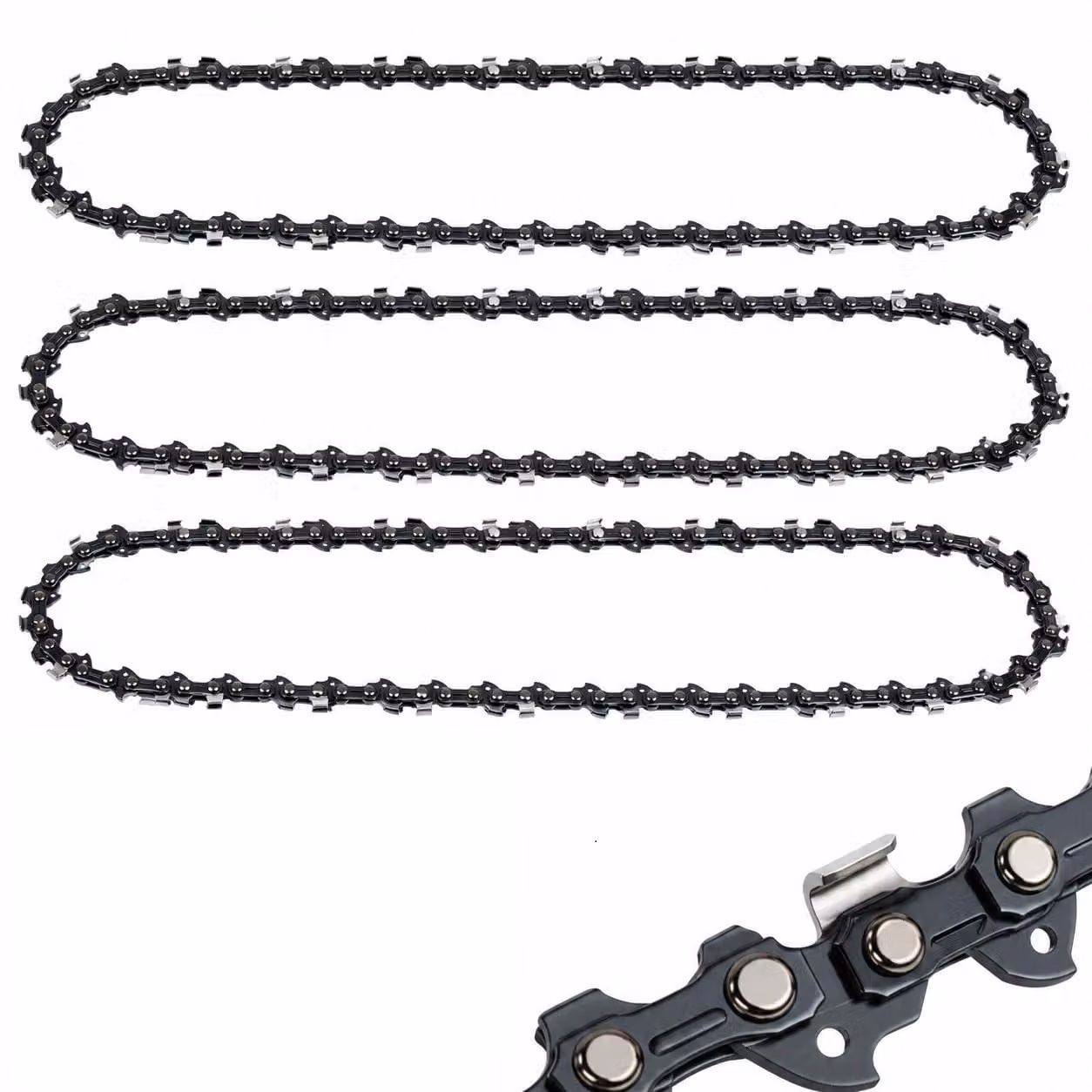 Catena da sega, 3 x 25 cm, passo 3/8 inch, modello LP, 40TG, spessore 1,1 mm