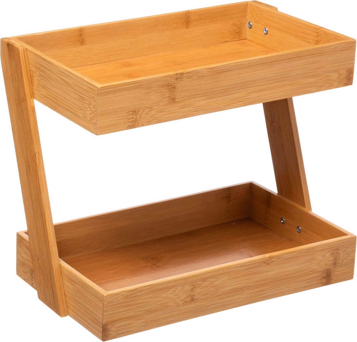Organizer da cucina in bambù, 2 ripiani