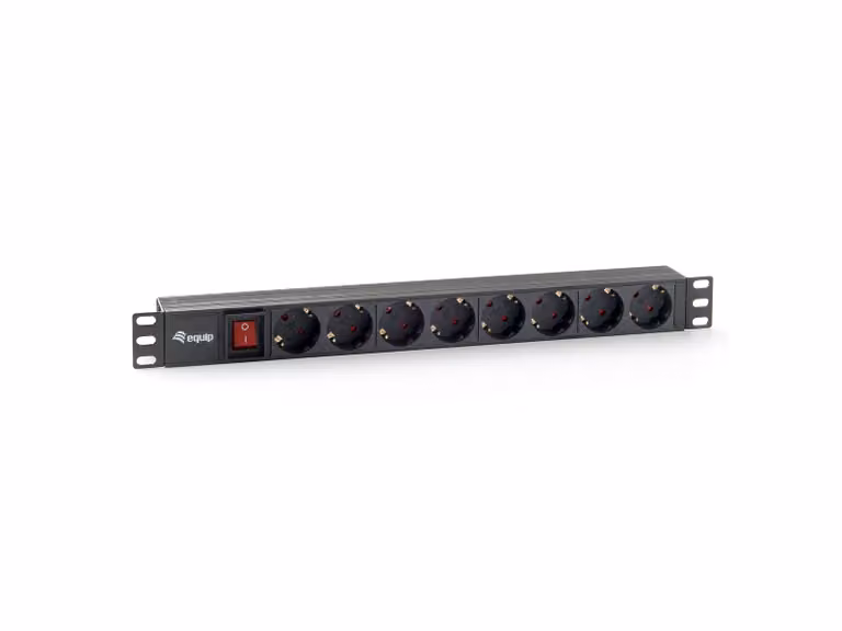 Equip 333283 Equip Steckdosenleiste 19"(1HE)8fach Schukon. 1,8m schwarz