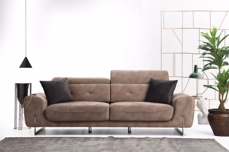 Dreisitzer Sofa Couch Stil Modern Design Polstermöbel Luxus Textil