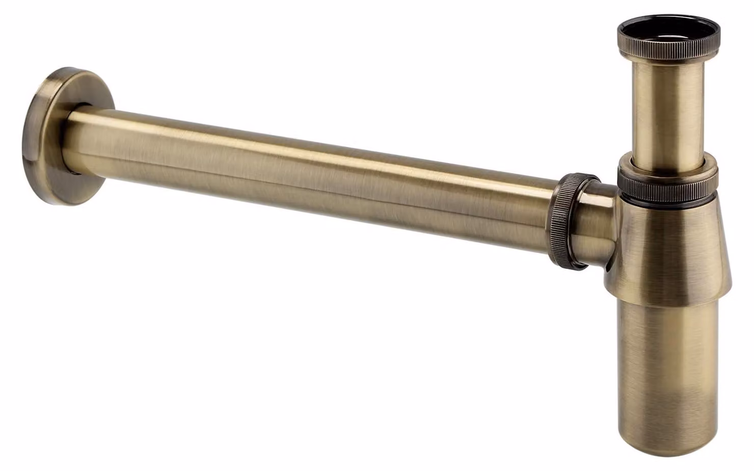 Set di accessori per lavabo a forma rotonda, in ottone, finitura bronzo anticato