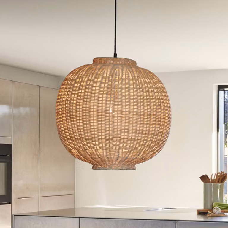 Hübsch Lampada a sospensione Chand, dimmerabile, Legno chiaro, Soggiorno / Sala da pranzo, Legno, Design, Lampada a sospensione