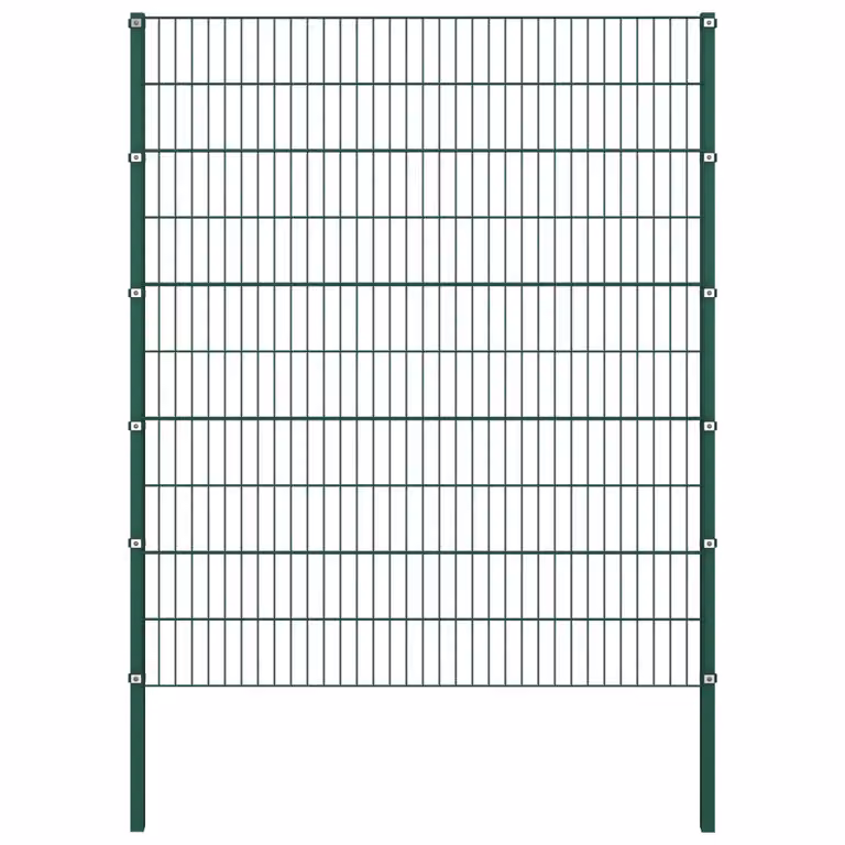 vidaXL Recinzione prefabbricata con pali in ferro, 1,7 x 2 metri, verde