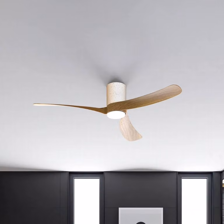 Mantra Iluminación Ventilatore da soffitto LED Nemo II L, bianco/legno, DC, silenzioso, CCT dimmerabile, Bianco / Opale, Soggiorno / Sala da pranzo, Metallo, Moderno