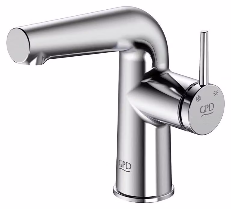 Miscelatore per lavabo grigio, rubinetteria da bagno in ottone MLB19