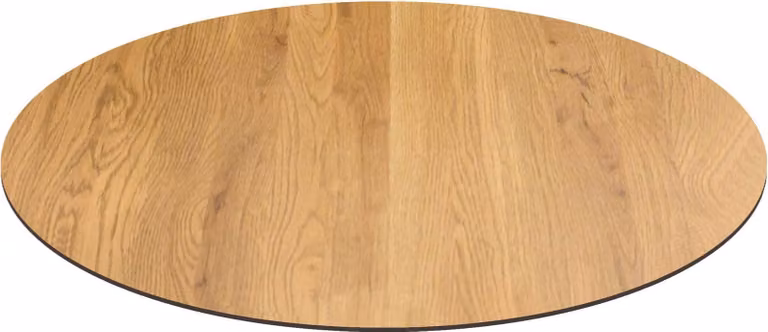 Milani Home - piano tavolo da pranzo fisso rotondo diametro 70 cm, HPL effetto legno