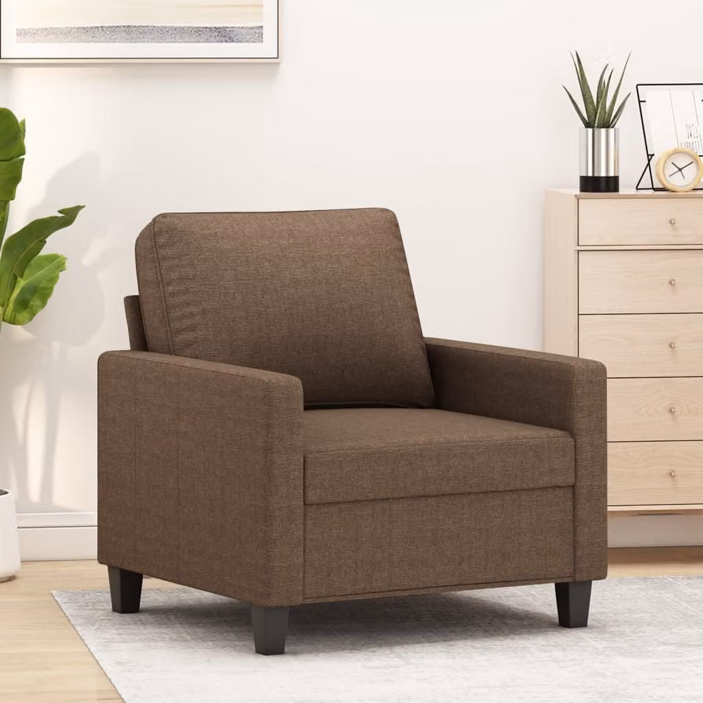 Maison Exclusive - Poltrona marrone, 60 cm, rivestita in tessuto