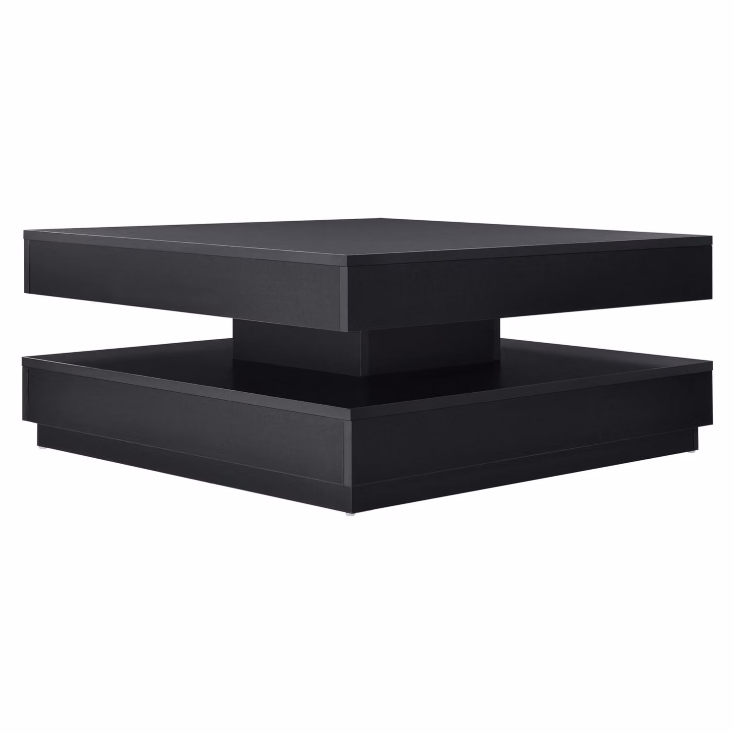 In And OutdoorMatch Tavolino Madyson - Con piano girevole - Nero - Truciolato - Design moderno