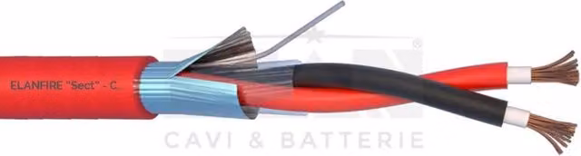 Cavo per allarme antincendio Elanfire TW con schermo 2x1,5 mm2 rosso, lunghezza 100 m