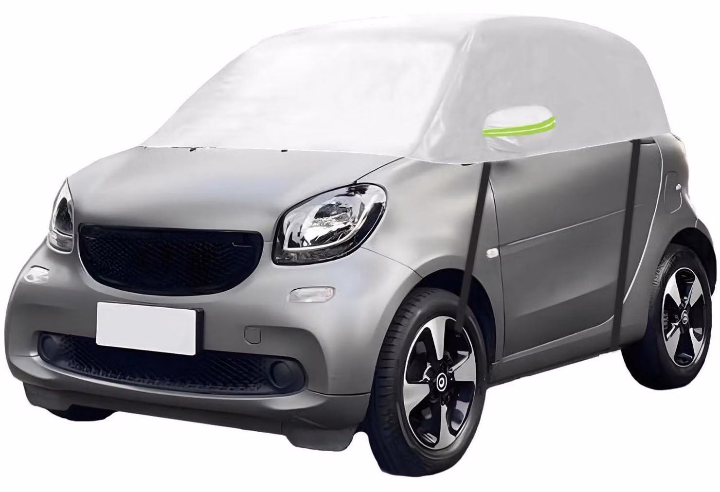 Copertura impermeabile per auto, adatta a semirivestimenti, per Smart Fortwo dal 2006 al 2025, colore bianco