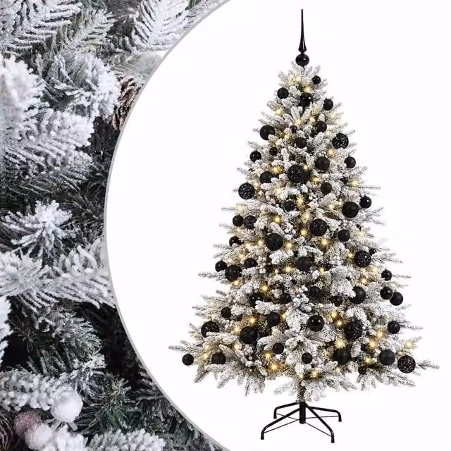 Albero di Natale artificiale con palline 180 cm 300 LED 3466406