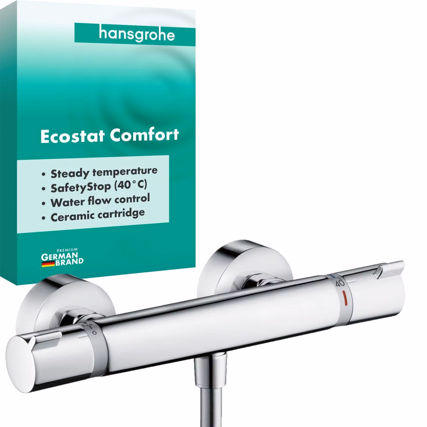 Termostato per doccia da incasso Ecostat Comfort, cromo, 1 funzione, codice prodotto 13116000